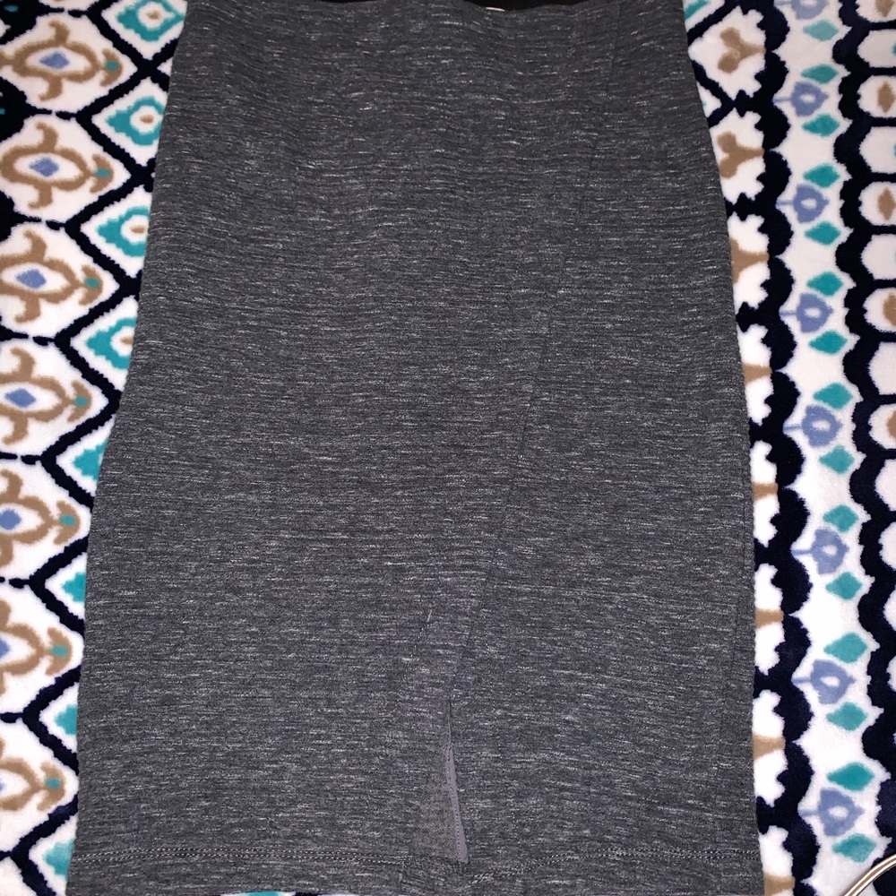 Dark Grey Pencil Skirt